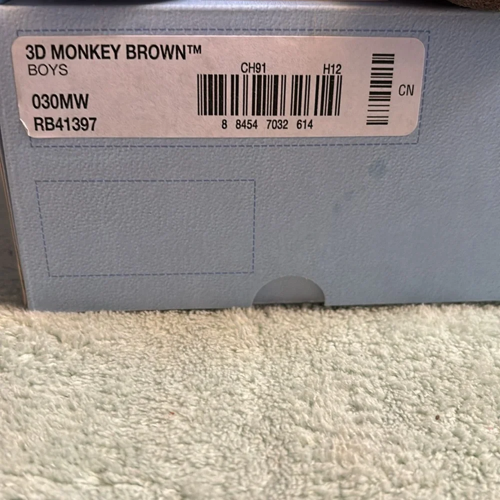 Robeez by stride rite pre-walker shoes size 3 (12-18 months) monkey brown